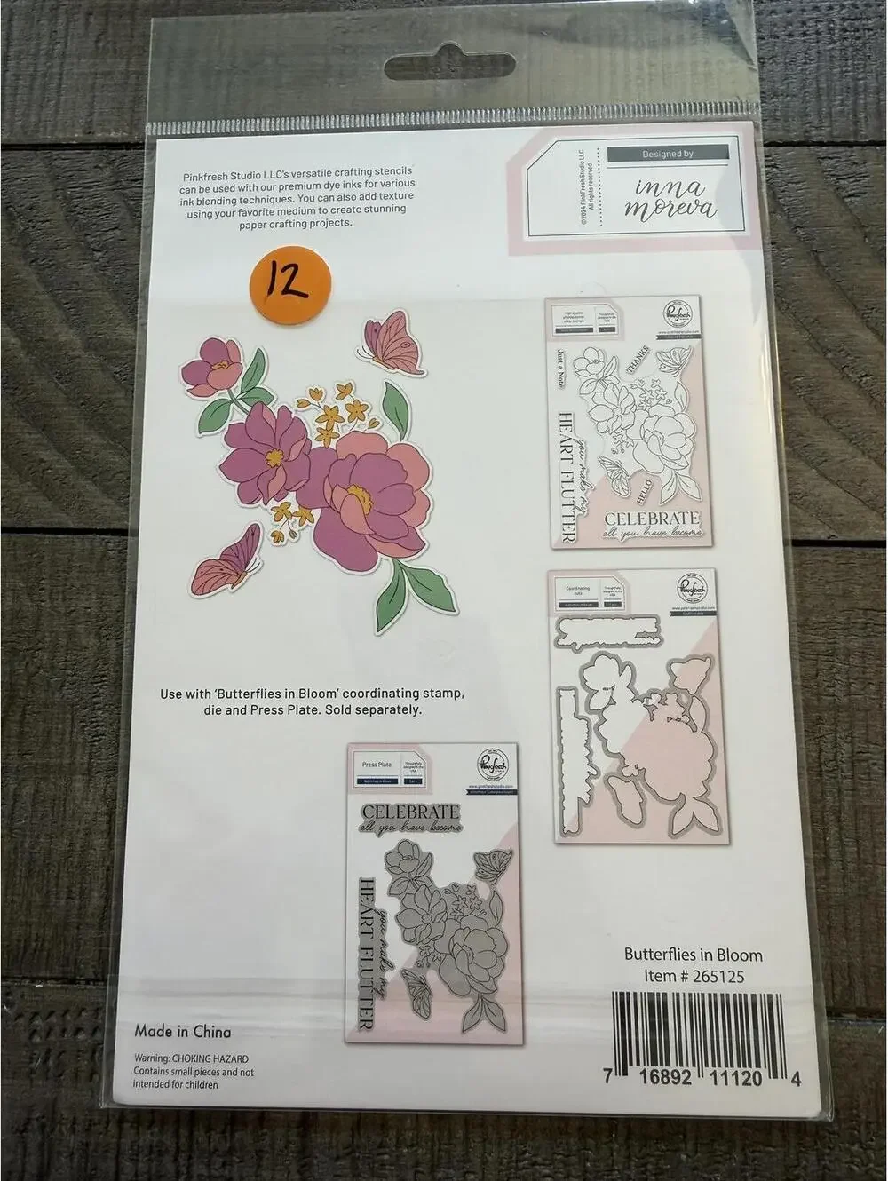 Pink Fresh stencil Butterflies in Bloom